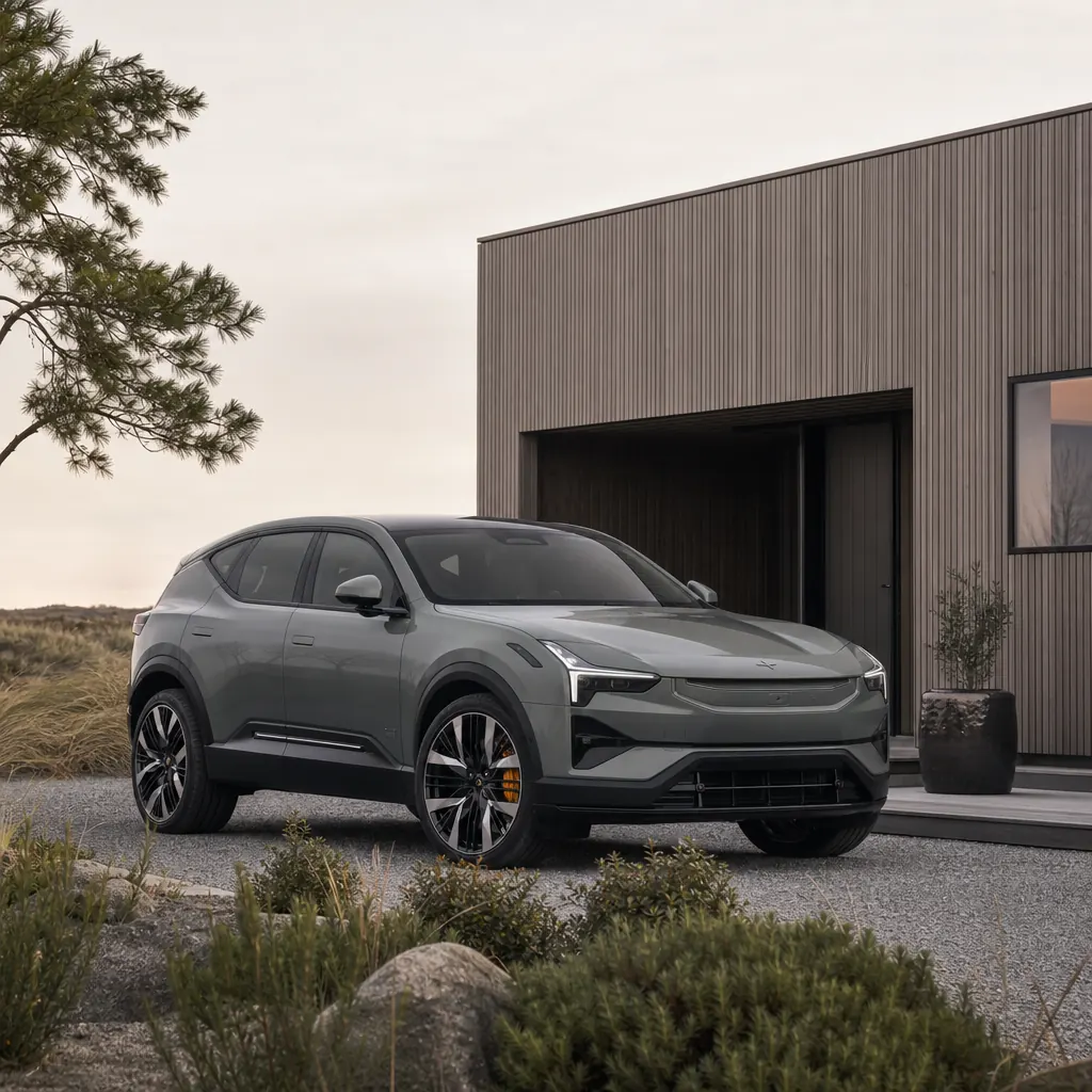 Polestar 3 SUV i modern skandinavisk miljö
